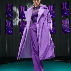 Elegant Purple puff jacket